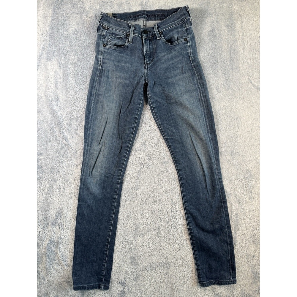 Citizens of Humanity Avedon Jeans Womens Low Rise Skinny Blue Denim 25x28 #3026
